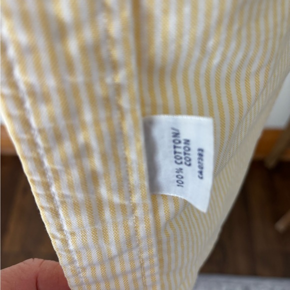 Polo Ralph Lauren Vintage Custom Preppy Yellow Stripe Classic Oxford Shirt Sz S - Picture 6 of 8